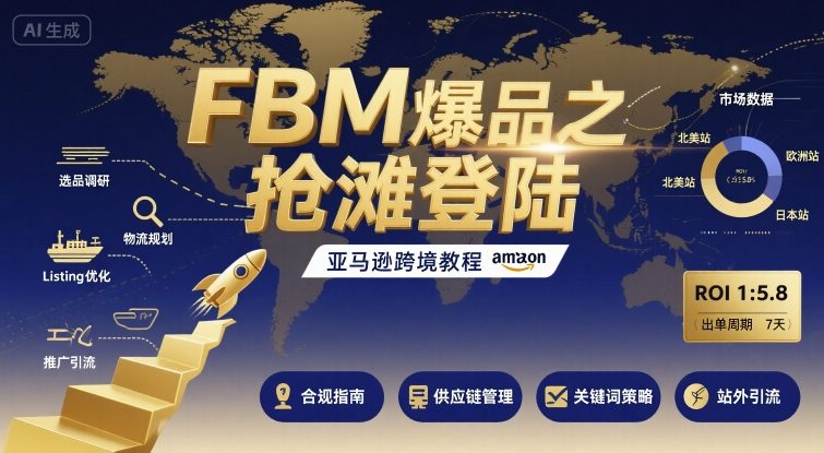 FBM爆品之抢滩登陆-亚马逊跨境教程-网创资源地