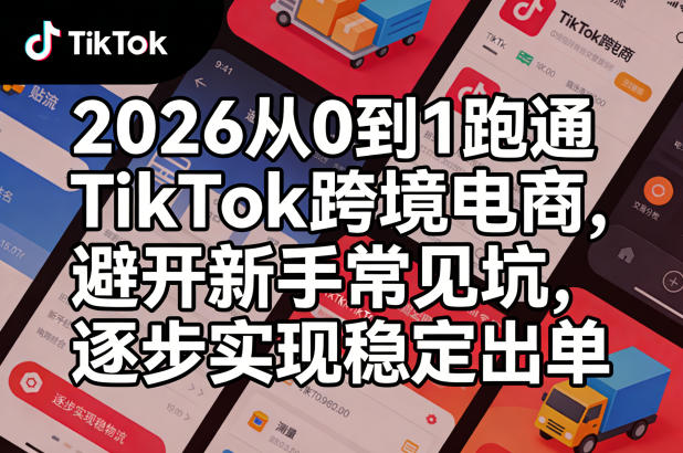2026从0到1跑通TikTok跨境电商,避开新手常见坑,逐步实现稳定出单(更新0414)-网创资源地