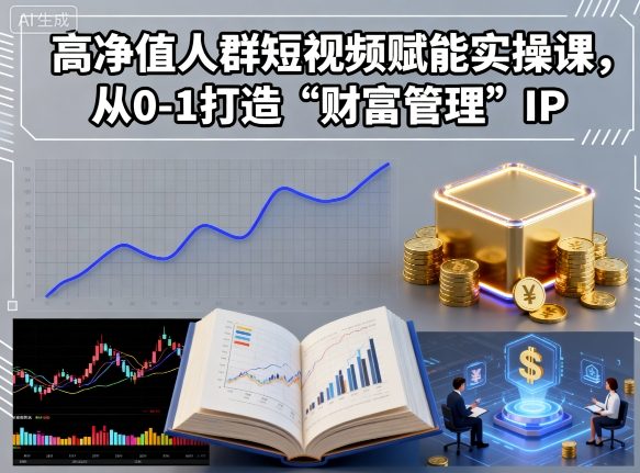 高净值人群短视频赋能实操课,从0-1打造“财富管理”IP-网创资源地
