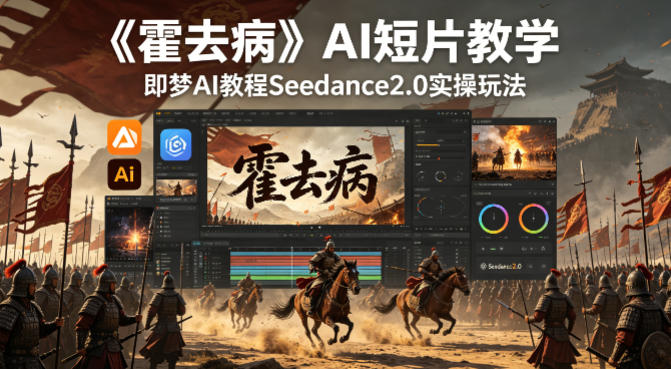 《霍去病》AI短片教学,即梦AI教程Seedance2.0实操玩法-网创资源地