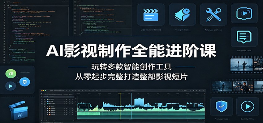 AI影视制作全能进阶课：玩转多款智能创作工具，从零起步完整打造整部影视短片-网创资源地