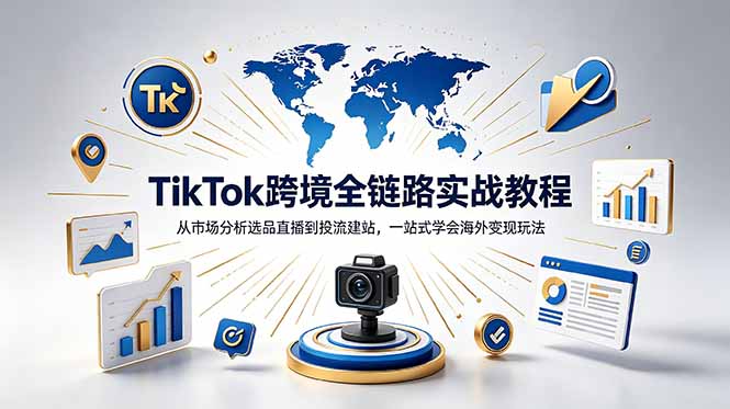 TikTok+独立站跨境基础全套教程,拆解平台盈利逻辑,新手从零跑通变现全流程-网创资源地