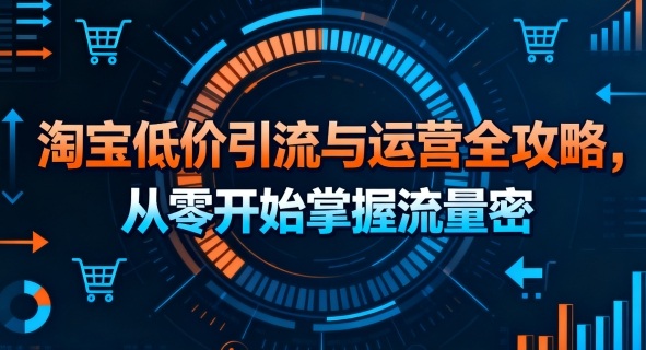 淘宝低价引流与运营全攻略,从零开始掌握流量密码-网创资源地