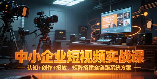 中小企业短视频实战课,认知+创作+投放,矩阵搭建全链路系统方案-网创资源地