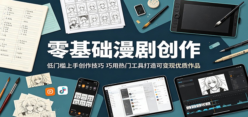 零基础漫剧创作:低门槛上手创作技巧,巧用热门工具打造可变现优质作品-网创资源地