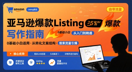 亚马逊爆款Listing写作方法，亚马逊0基础小白也能写爆款自带流量的Listing-网创资源地