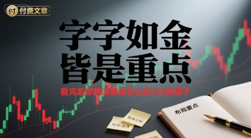 付费文章:字字如金 皆是重点, 看完后 你就清楚该怎么在大A布局了-网创资源地