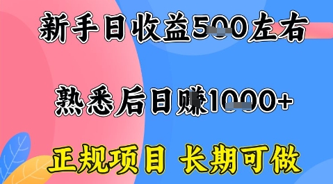 全年可变现项目,收益高无门槛,正规项目,长期可做,一天收益1k+一台电脑在家创业【揭秘】-网创资源地