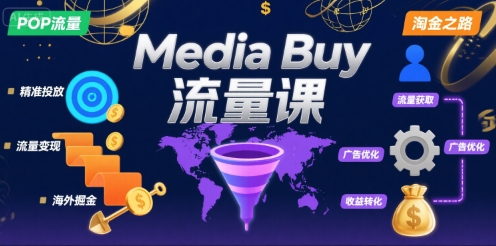 Media Buy之POP流量课,带你开启海外Media Buy淘金之路-网创资源地