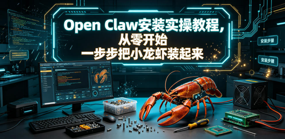 Open Claw安装实操教程,从零开始一步步一步步把小龙虾装起来-网创资源地