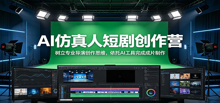 AI仿真人短剧创作营：树立专业导演创作思维，依托AI工具完成成片制作-网创资源地