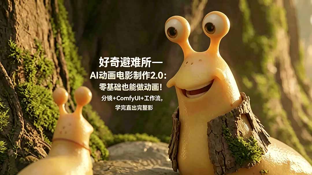 好奇避难所—AI动画电影制作2.0:零基础也能做动画!分镜+ComfyUI+工作流,学完直出完整影片-网创资源地