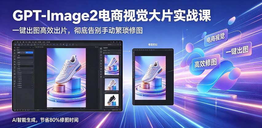 GPT-Image2电商视觉大片实战课,一键出图高效出片,彻底告别手动繁琐修图(更新)-网创资源地