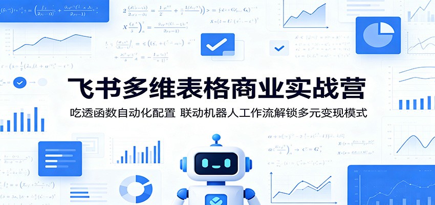 飞书多维表格商业实战营:吃透函数自动化配置,联动机器人工作流解锁多元变现模式-网创资源地