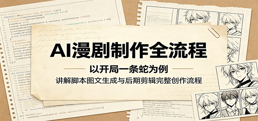AI漫剧制作全流程:以开局一条蛇为例,讲解脚本图文生成与后期剪辑完整创作流程-网创资源地