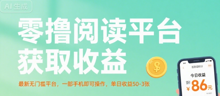 零撸阅读平台获取收益,最新无门槛平台,一部手机即可操作,单日收益50-3张【揭秘】-网创资源地