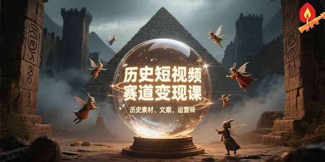 历史短视频赛道变现课,百集素材库应用,文案剪辑技巧,账号运营全案-网创资源地