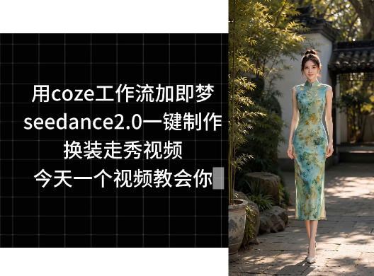 用coze工作流加即梦seedance2.0一键制作换装走秀视频,今天一个视频教会你-网创资源地