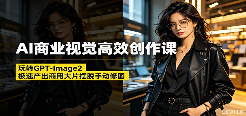 AI商业视觉高效创作课：玩转GPT-Image2，极速产出商用大片摆脱手动修图(更新)-网创资源地