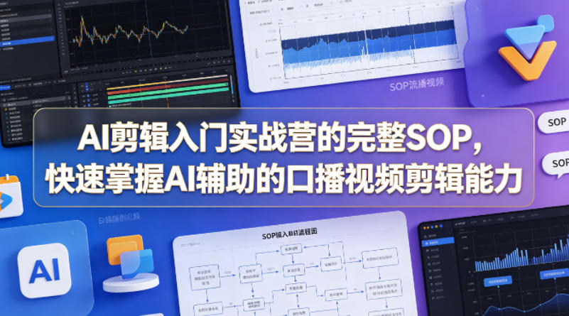 AI剪辑入门实战营的完整SOP,快速掌握AI辅助的口播视频剪辑能力-网创资源地