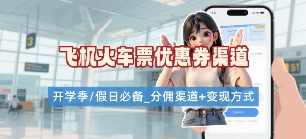 学生党必看!机票火车票优惠券申请渠道 + 项目打法,开学季节日速存-网创资源地
