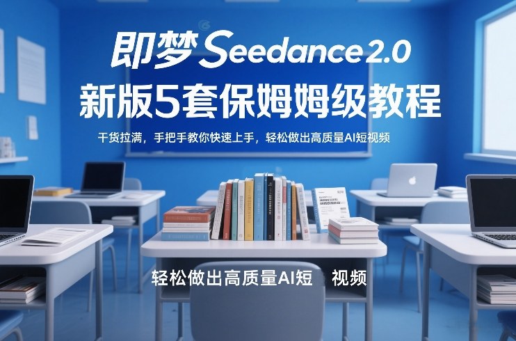 即梦Seedance2.0新版5套保姆级教程,干货拉满,手把手教你快速上手,轻松做出高质量AI短视频-网创资源地