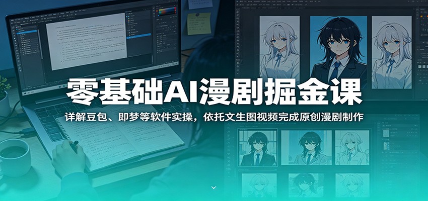 零基础AI漫剧掘金课：详解豆包、即梦等软件实操，依托文生图视频完成原创漫剧制作-网创资源地