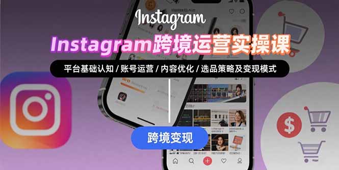 Instagram跨境运营实战:平台认知/账号运营/内容优化/选品策略及变现模式-网创资源地