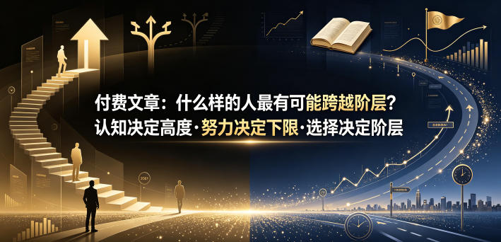 付费文章：什么样的人最有可能跨越阶层？认知决定高度·努力决定下限·选择决定阶层-网创资源地