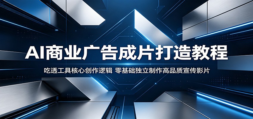 AI商业广告成片打造教程：吃透工具核心创作逻辑，零基础独立制作高品质宣传影片-网创资源地