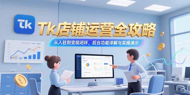 Tk店铺运营全攻略,从入驻到变现闭环,后台功能详解与实操演示-网创资源地