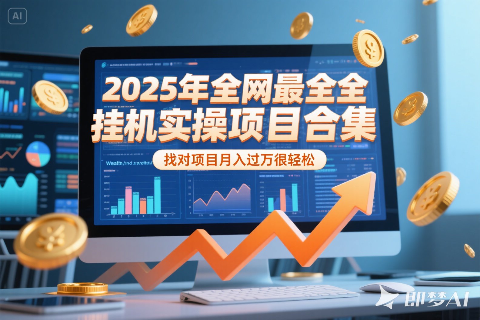 2025年挂机实操项目实操演练，挂机类型，AI直播类型，轻资产创业类型…-网创资源地