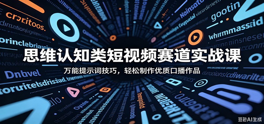 思维认知类短视频赛道实战课:万能提示词技巧,轻松制作优质口播作品-网创资源地