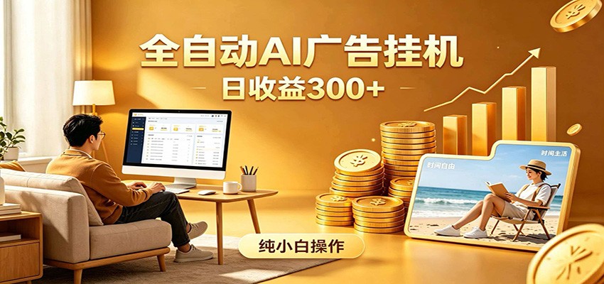 AI风口项目，全程解放双手，后台自动运行赚取收益，每天稳定收益300+-网创资源地