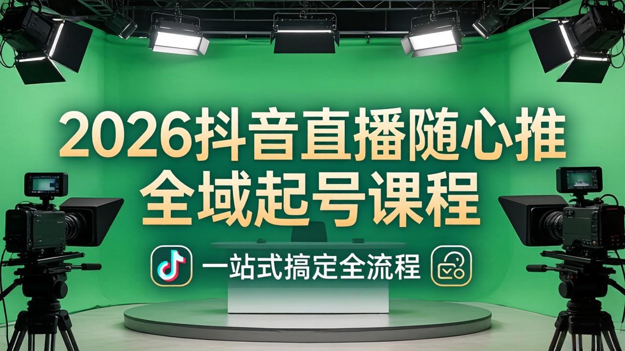 2026抖音直播随心推全域起号课程:一站式搞定直播起号、稳号、放量全流程(更新4月-网创资源地