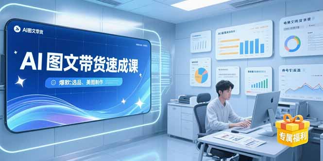 AI图文带货速成课,养号引流秘籍,爆款选品策略,美图制作全流程-网创资源地