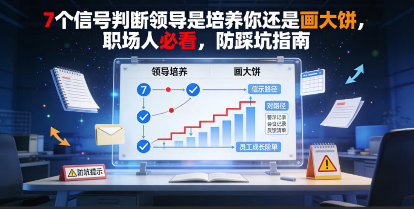 付费文章:7个信号判断领导是培养你还是画大饼,职场人必看,防踩坑指南-网创资源地