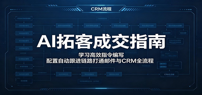 AI拓客成交指南：学习高效指令编写，配置自动跟进链路打通邮件与CRM全流程-网创资源地