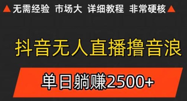抖音无人直播6.0 简单无脑可矩阵 每天两小时轻松躺赚500+-网创资源地
