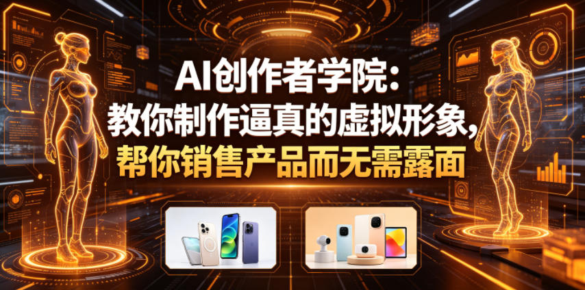 AI创作者学院:教你制作逼真的虚拟形象,帮你销售产品而无需露面【原创双语字幕】-网创资源地
