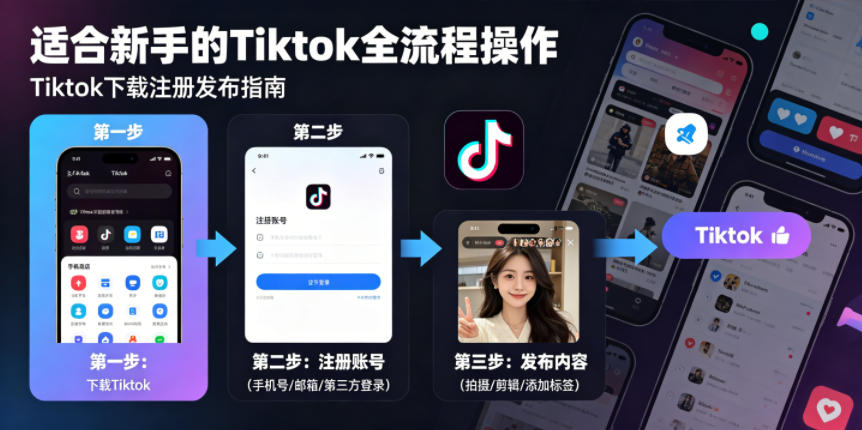 Tiktok下载注册发布,适合新手的Tiktok全流程操作-网创资源地