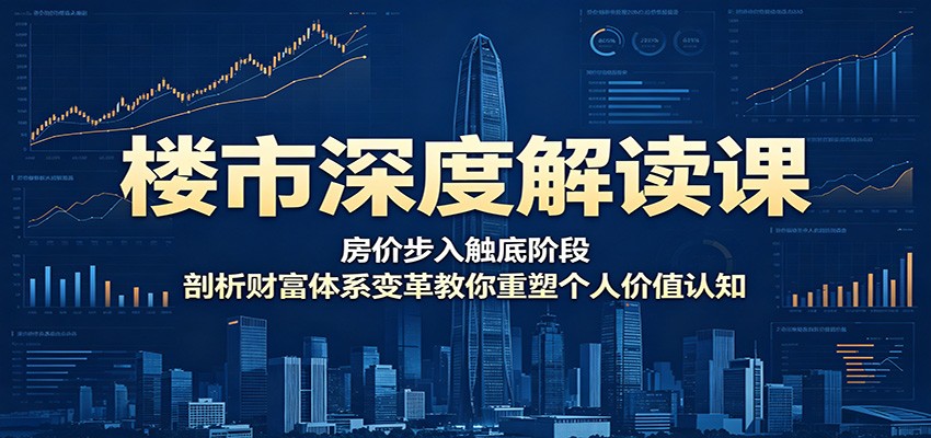 楼市深度解读课:房价步入触底阶段,剖析财富体系变革教你重塑个人价值认知-网创资源地