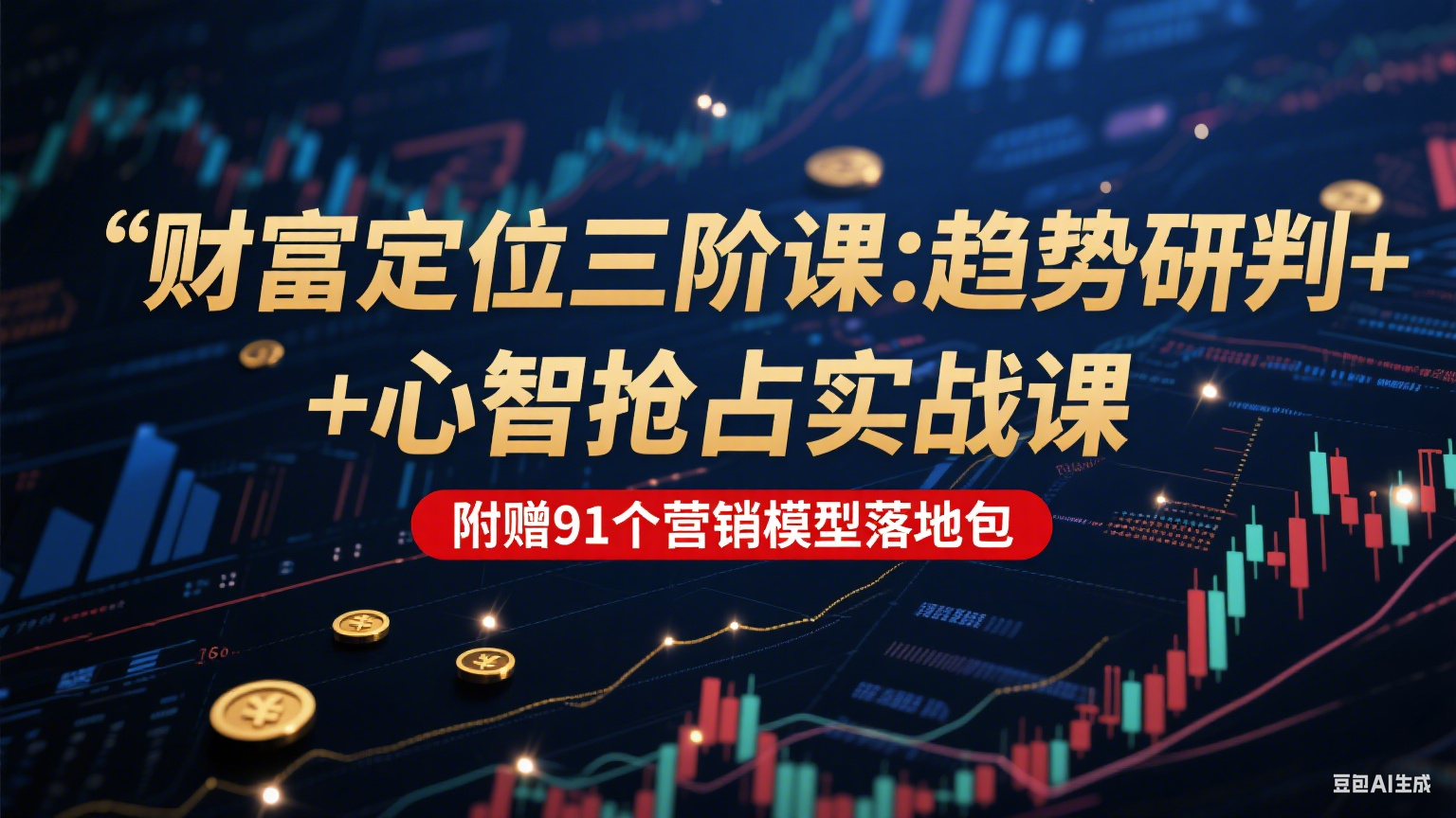 财富定位三阶：趋势研判 + 心智抢占实战课，附赠91个营销模型落地包-网创资源地