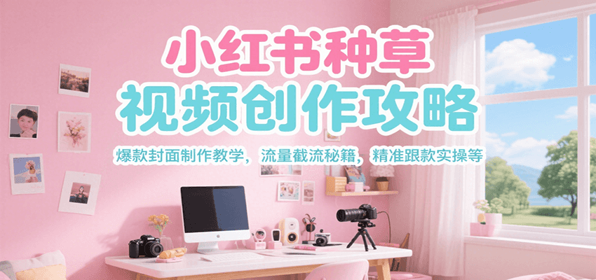 小红书种草视频创作攻略，爆款封面制作教学 ，流量截流秘籍 ，精准跟款实操等-网创资源地