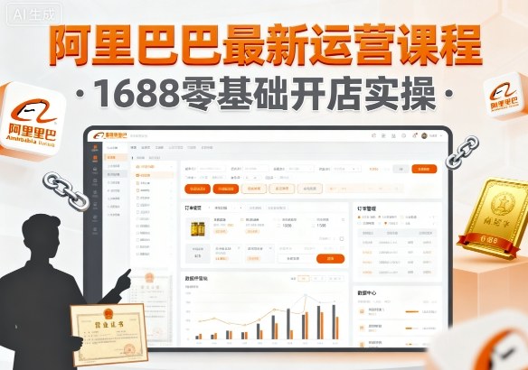 阿里巴巴最新运营课程,1688零基础开店实操-网创资源地