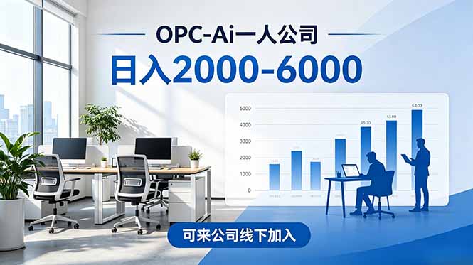 2026创业新风口—OPC一人公司模式震撼首发!日收益2000-6000+,项目绿色长久,安全稳健,合…-网创资源地