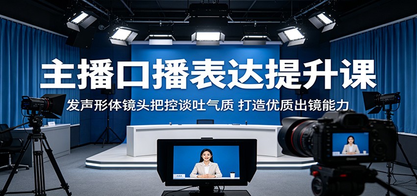 主播口播表达提升课：发声形体镜头把控谈吐气质，打造优质出镜能力-网创资源地
