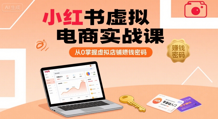 小红书虚拟电商实战课,从0掌握虚拟店铺賺钱密码(更新)-网创资源地
