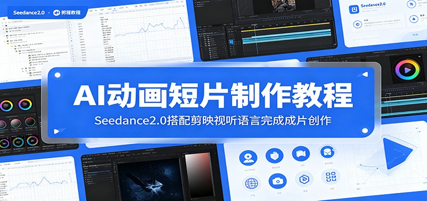 AI动画短片制作教程：Seedance2.0搭配剪映视听语言完成成片创作-网创资源地