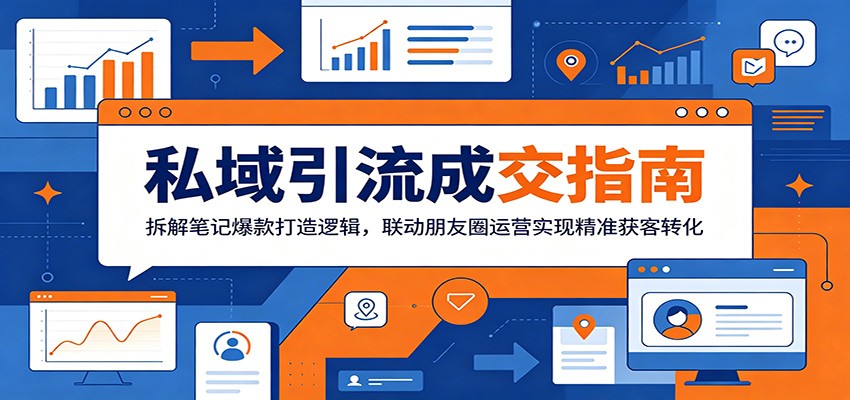 私域引流成交指南:拆解笔记爆款打造逻辑,联动朋友圈运营实现精准获客转化-网创资源地